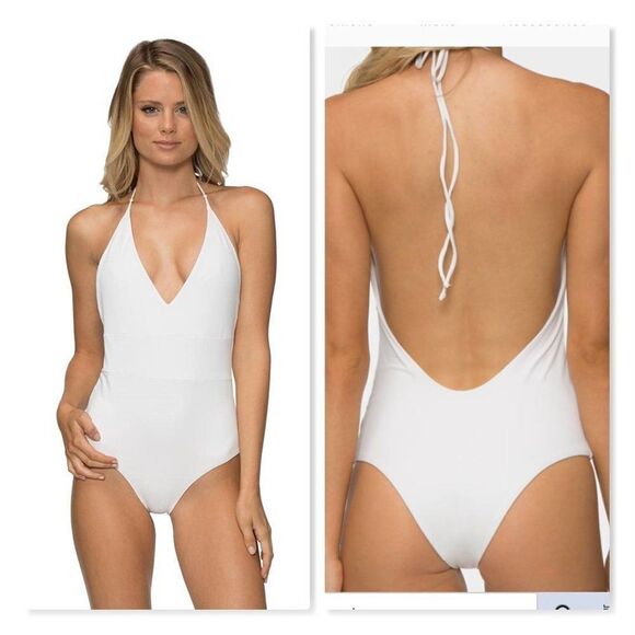 Tavik Chase One Piece Swimsuit sz Small in White - Picture 1 of 13